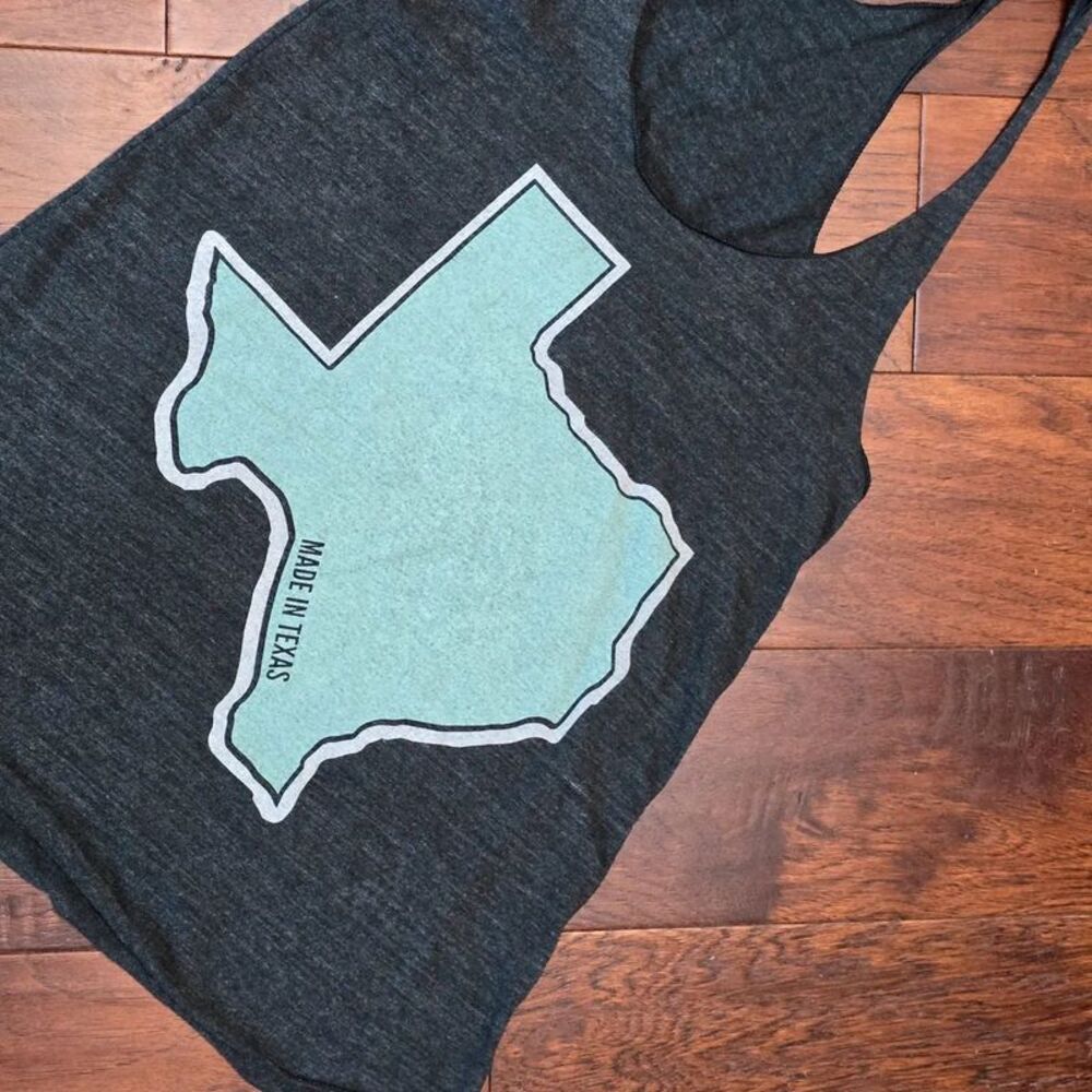 Made in Texas tank top gray till size small